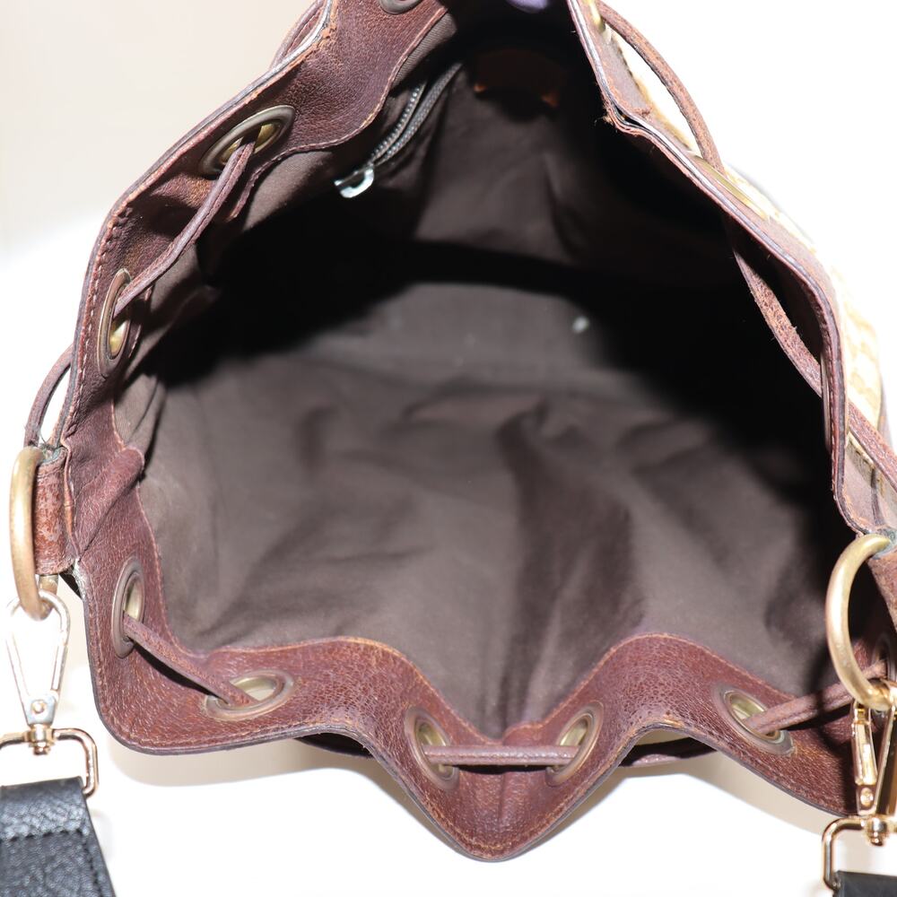 Gucci Vintage GG Canvas Leather Bucket Bag‎ with Aftermarket Strap - Picture 9 of 12